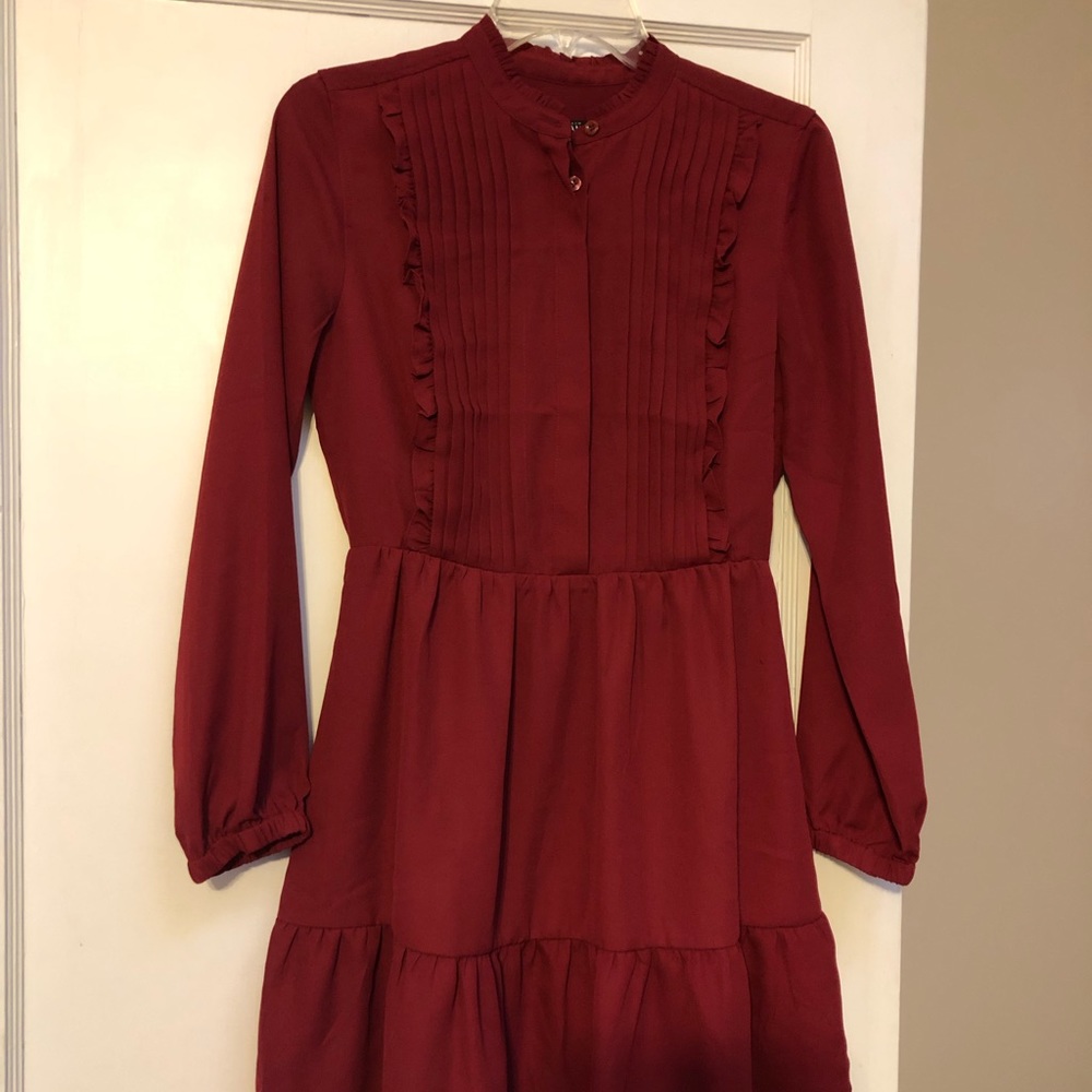 Worn once, crimson dress